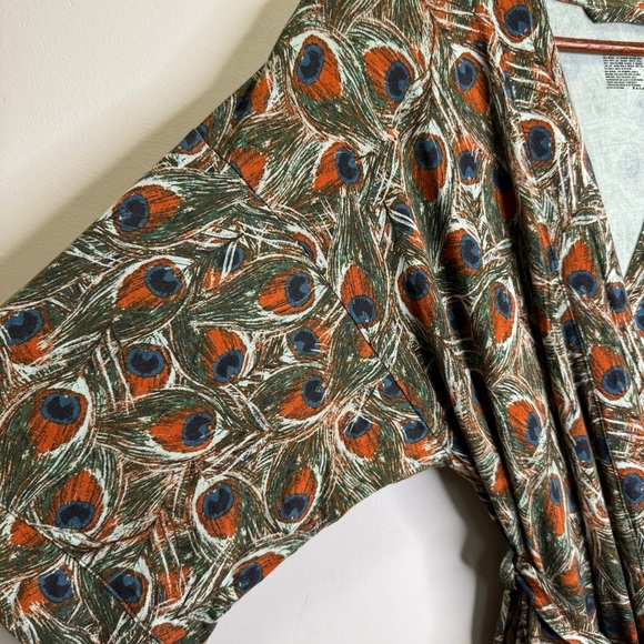 Gillian & Omalley Peacock Feather Robe Size XS/Small NWT - Picture 3 of 7